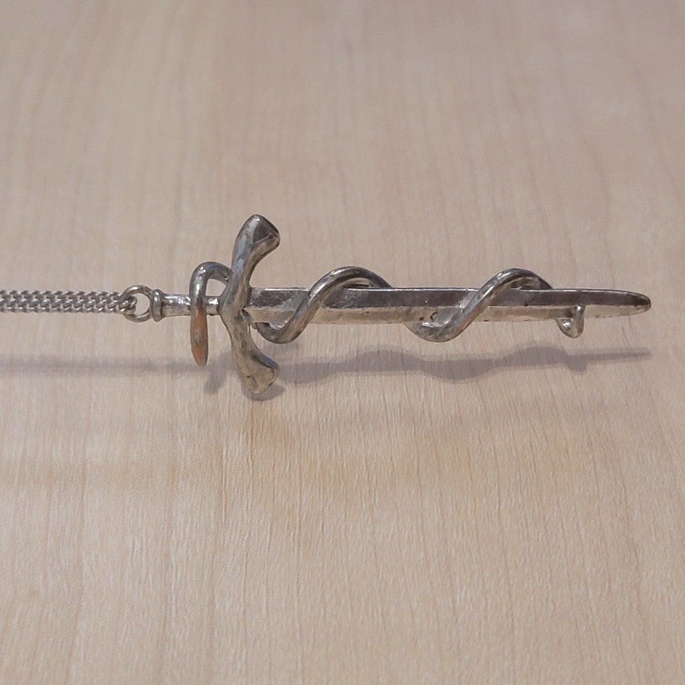Necklace Charm | Sword and Snake